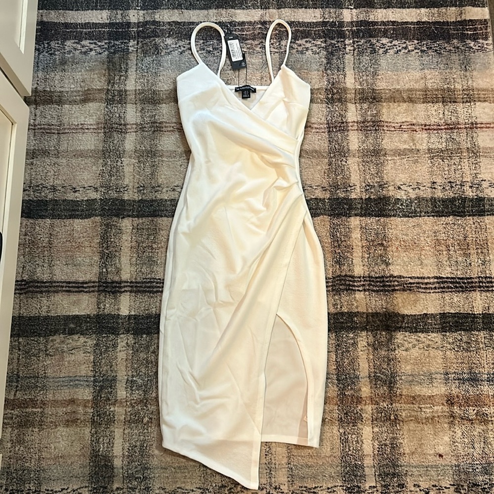 Elegant White Wrap Dress